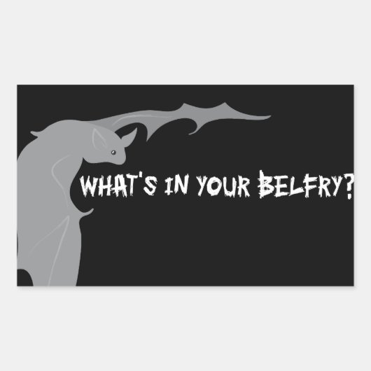 Wat zit er in je buik? rechthoekige sticker (Voorkant)