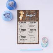 Wat zit er in je Cowboy Baby shower-gamekaart? Flyer (Enkel)