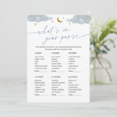 Wat zit er in je favoriete Baby shower Twinkle Sta Kaart (Staand voorkant)