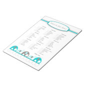 Wat zit er in je handtas Elephant Baby shower Game Notitieblok (Schuin)