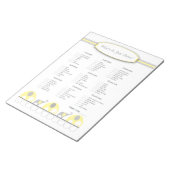 Wat zit er in je handtas Elephant Baby shower Game Notitieblok (Schuin)