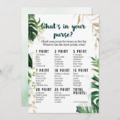 Wat zit er in je handtas Safari Baby shower Game? Kaart (Voorkant / Achterkant)