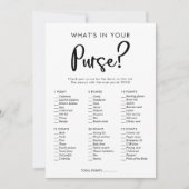 Wat zit er in je paarse baby vrijgezellenfeest gam kaart (Voorkant)