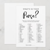 Wat zit er in je paarse baby vrijgezellenfeest gam kaart (Voorkant / Achterkant)