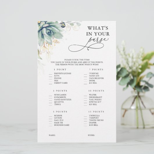 Wat zit er in je paarse Succulent Vrijgezellenfees (Staand voorkant)