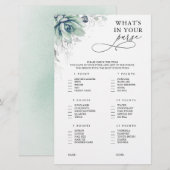 Wat zit er in je paarse Succulent Vrijgezellenfees (Voorkant / Achterkant)