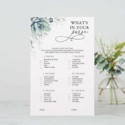 Wat zit er in je paarse Succulent Vrijgezellenfees (Staand voorkant)