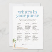 Wat zit er in je portemonnee Baby Beach Shower spe Kaart (Voorkant)