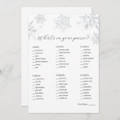 Wat zit er in je portemonnee douchespel kaart (Voorkant / Achterkant)