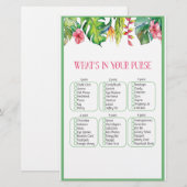 Wat zit er in je portemonnee Tropisch Vrijgezellen Briefpapier (Voorkant / Achterkant)