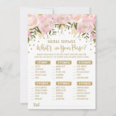 Wat zit er in je portemonnee vrijgezellenfeest spe kaart (Voorkant)