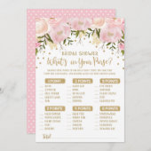 Wat zit er in je portemonnee vrijgezellenfeest spe kaart (Voorkant / Achterkant)