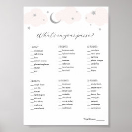 Wat zit er in je Purse Baby shower Game Poster
