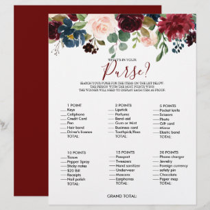 Wat zit er in je Purse Floral Vrijgezellenfeest Ga