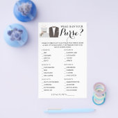 Wat zit er in je Purse Shower Game Card? Flyer (Enkel)