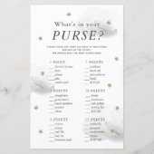 Wat zit er in je Purse Star Grey Baby shower Game (Voorkant)