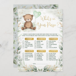 Wat zit er in je Purse Teddy Bear Ballonspel? Kaart