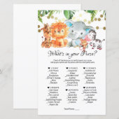 Wat zit er in je spel? Baby shower Games (Voorkant / Achterkant)