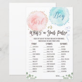 Wat zit er in je spel? Baby shower Games (Voorkant / Achterkant)