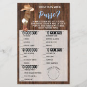 Wat zit er in je tas AA Cowboy Shower Game Kaart (Voorkant)