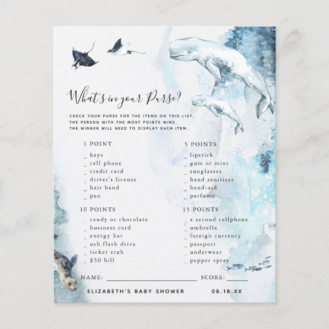 Wat zit er in je tas? | BABY SHOWER (Voorkant)