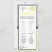 Wat zit er in je tas? Baby shower game (Voorkant)