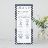 Wat zit er in je tas? Baby shower game (Staand voorkant)