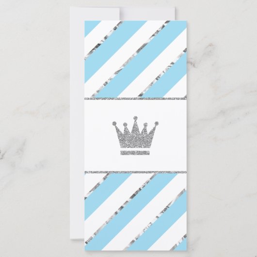 Wat zit er in je tas? Baby shower Game Faux Silver (Achterkant)