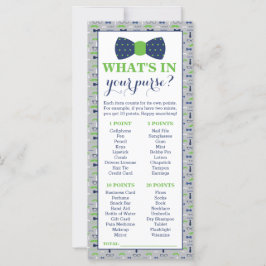 Wat zit er in je tas? Baby shower game, klein Man