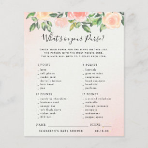 Wat zit er in je tas   Baby Shower Spel