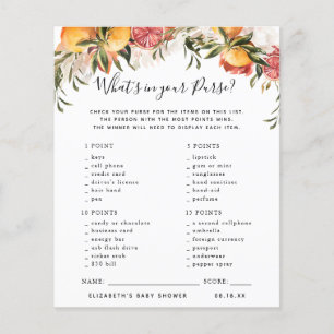 Wat zit er in je tas Baby Shower Spel