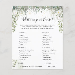 Wat zit er in je tas | Baby Shower spel