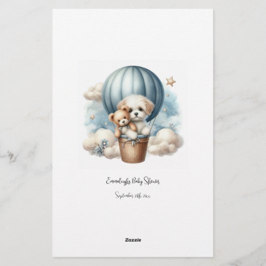 Wat zit er in je tas Baby shower spel Kaart (Achterkant)