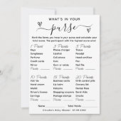 Wat zit er in je tas Baby shower spel Kaart (Voorkant)