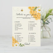 wat zit er in je tas baby shower spelkaart kaart (Staand voorkant)