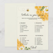 wat zit er in je tas baby shower spelkaart kaart (Voorkant / Achterkant)