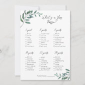 Wat zit er in je tas- Bruids / Baby shower Spel Feestdagenkaart (Voorkant)