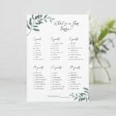 Wat zit er in je tas- Bruids / Baby shower Spel Feestdagenkaart (Staand voorkant)