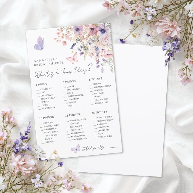 Wat Zit Er In Je Tas Bruidsbruiloft Spel (What's In Your Purse Bridal Shower Game)