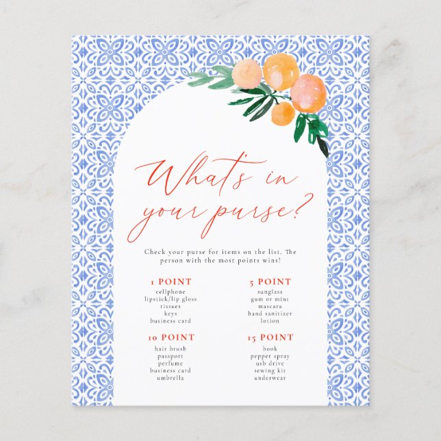 Wat zit er in je tas Bruidsdouche Spel (Voorkant)