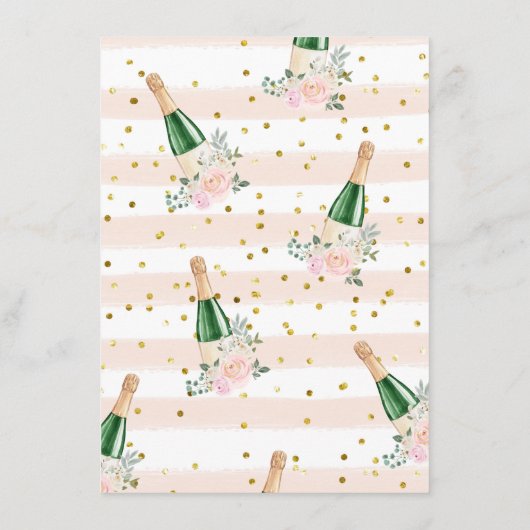 Wat zit er in je tas? Champagne Bloemen Party Spel Informatiekaartje (Achterkant)