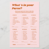 Wat zit er in je tas Disco Vrijgezellenfeest spel (Voorkant)