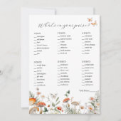 Wat zit er in je tas douche spel Kaart (Voorkant)