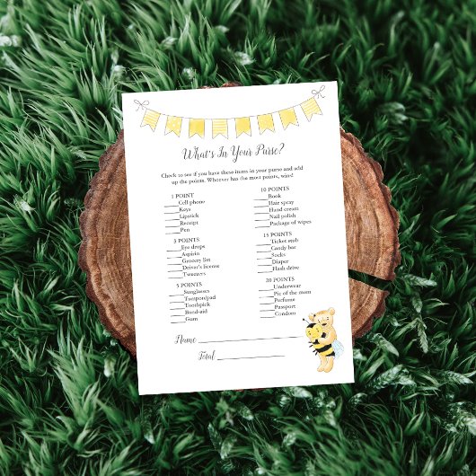 Wat zit er in je tas Game Boy Teddy Bear Kaart