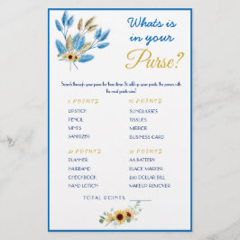 Wat zit er in je tas? Game Kaart Flyer