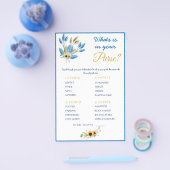 Wat zit er in je tas? Game Kaart Flyer (Enkel)