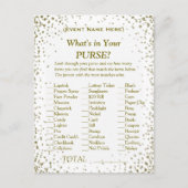 Wat zit er in je tas? | GoudConfetti Uitnodiging Briefkaart (Voorkant)