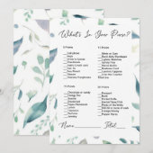 Wat zit er in je tas groen Vrijgezellenfeest Kaart (Voorkant / Achterkant)