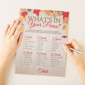 Wat zit er in je tas Herfst Vrijgezellenfeest spel Notitieblok