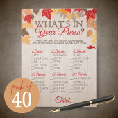 Wat zit er in je tas Herfst Vrijgezellenfeest spel Notitieblok